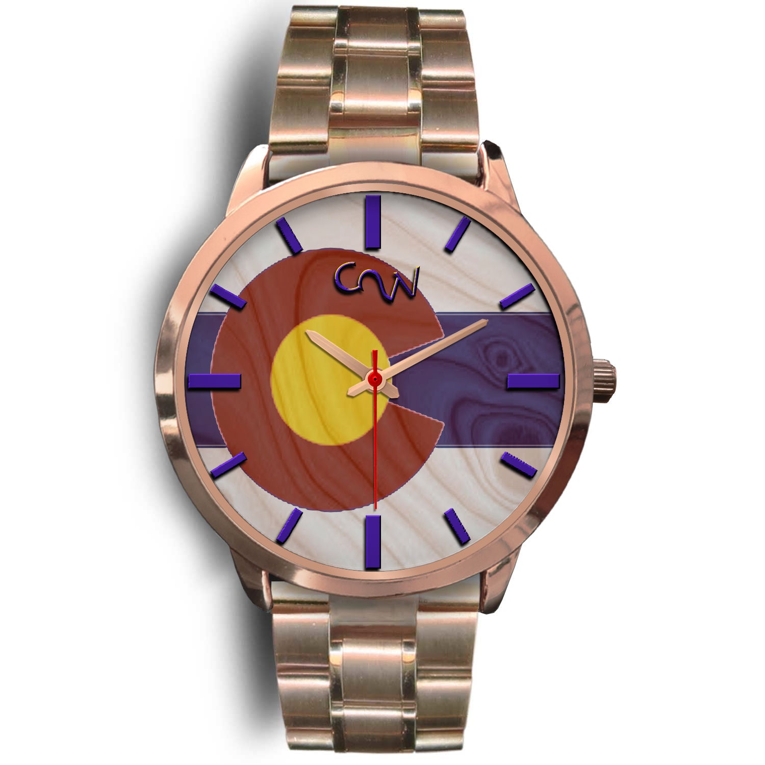 C2W- Colorado White Wood Grain Watch Rose Gold (40mm & 34mm) (10 Band Variants)