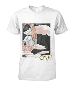 C2W- Fun Amongst the Stars White Unisex T-Shirt  Unisex Cotton Tee