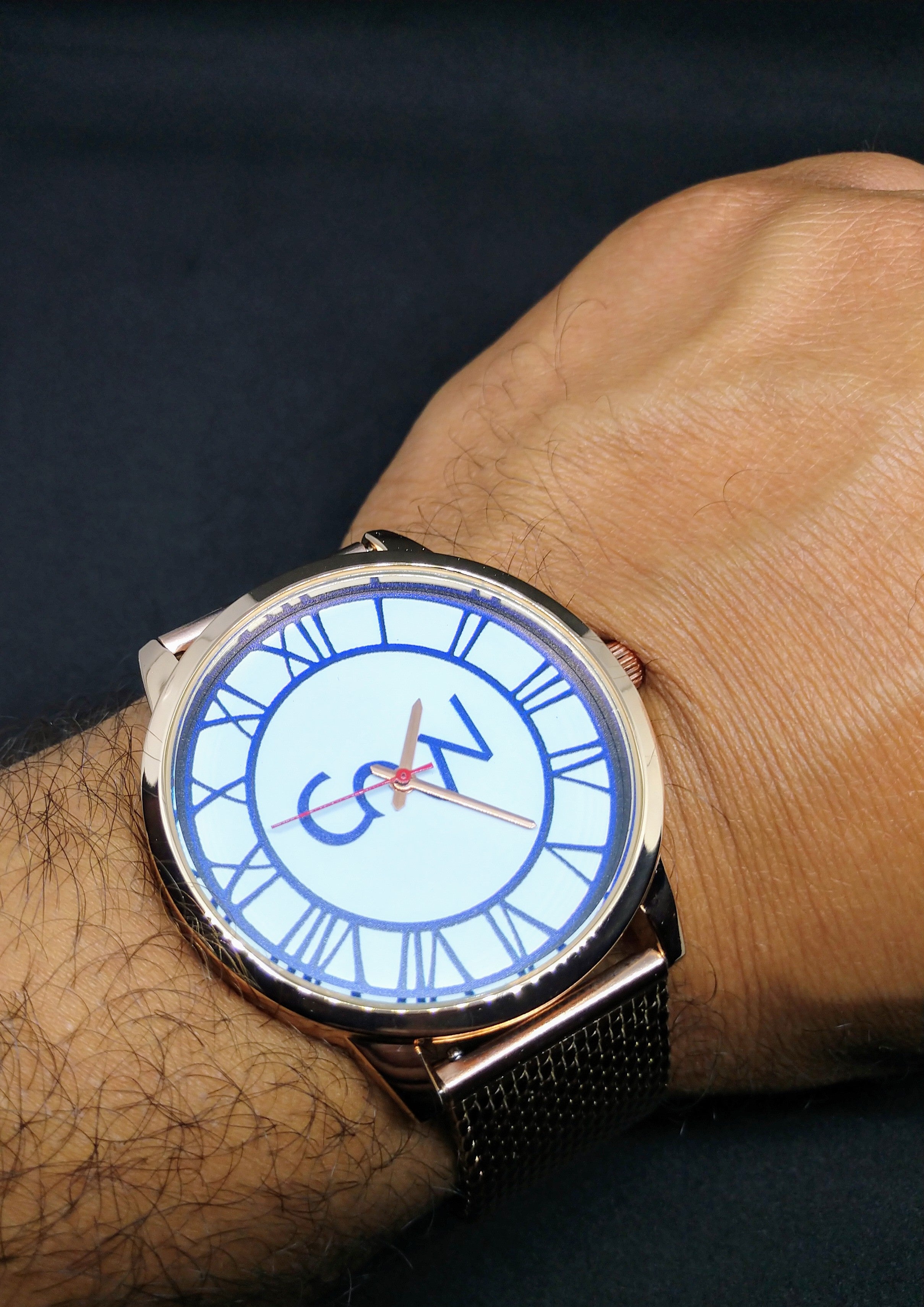C2W- White & Blue KISS Watch (40mm & 34mm) (10 Band Variants)