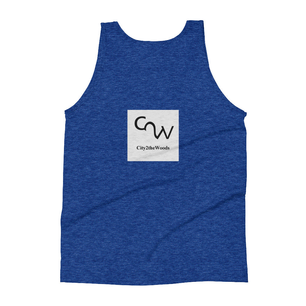 C2W- Gorilla Strong Wht Letter Tank Top