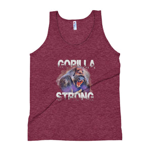 C2W- Gorilla Strong Wht Letter Tank Top